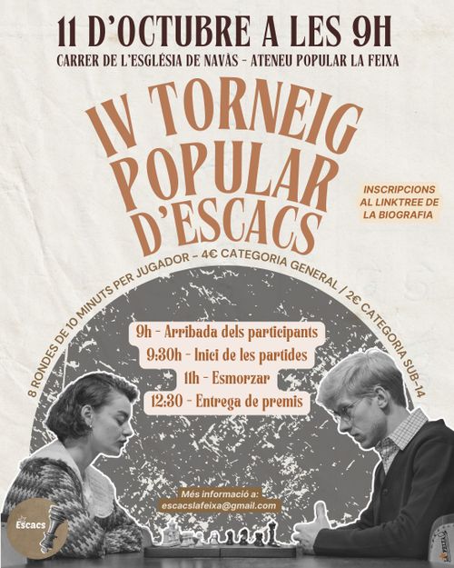 IV Torneig Popular d'Escacs