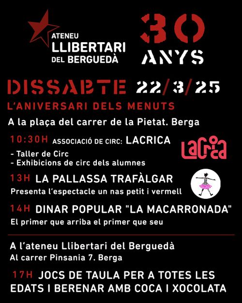 30 anys Ateneu Llibertari del Berguedà
